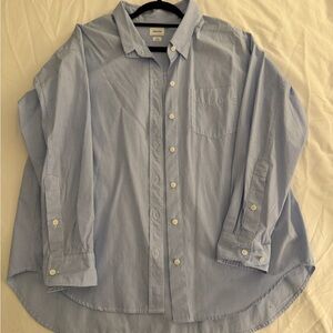 Wilfred Light Blue Striped Button Down Shirt
